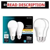 EcoSmart 100W LED A19 Dimmable 2-pack