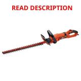 24 in. 3.3A Corded Hedge Trimmer