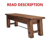 60 in. L Durango Brown Wood Bench