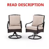 Swivel Rockers Outdoor Dining Chair Set (2)
