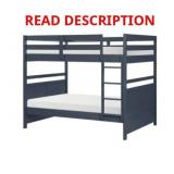 Contemporary Full/Full Bunk Bed with Rails