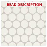 Makoto Penny Round Mosaic Tile, Shoji White