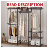Heavy Duty Clothes Rack, Rolling Garment