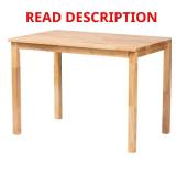 Eveline Natural Brown Wood Dining Table 4
