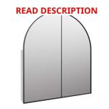 Aria 30x34x5 in. Arched Cabinet Black