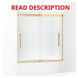 Elmbrook Sliding Bathtub Door Brushed Brass