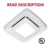 Bathroom Exhaust Fan Grille with LED Light