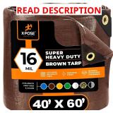 Xpose Safety 40x60 Poly Tarp - 16 Mil