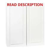 Hampton Satin White Wall Cabinet (36x42x12)
