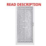 Naples 36x80 White Full View Storm Door, glass br