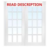 60x80 French Door with 15 Lite Clear Glass