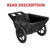 Rubbermaid Poly Farm Cart 8.75 cu ft-BROKEN HANDL