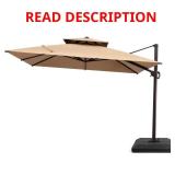 Aluminium Cantilever Umbrella Tan & Base