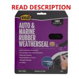 M-D Black EPDM Rubber Foam Weatherstrip 120" L