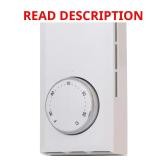 Double-pole 22A Line Voltage Thermostat, White
