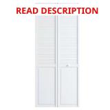 24 in. x 80 in. Pine White Bi-fold Closet Door