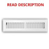 2 in. x 12 in. 2-Way Steel Floor Register
