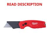 Milwaukee Fastback 6.15" Utility Knife Red
