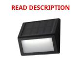 Black LED Outdoor Solar Stair Light (4-Pack)