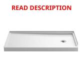 Rely 60x32 Single Threshold Shower Base White