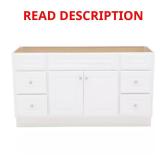 Hampton 60 in. Bath Vanity Cabinet White