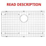 Rear Drain Stainless Sink Grid, 27.48x15.63 in