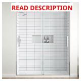 Elsie Frameless Chrome Shower Door 76x60
