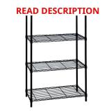 Black 4-Tier Metal Shelving Unit (36W x 54H)