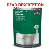 Assorted Zip Ties 650 COMBO Pack White
