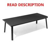 93.9 in Patio Aluminum Table with Umbrella