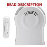 Wireless Battery Doorbell Kit, White