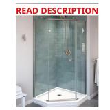 Neo-Angle Pivot Shower Enclosure, Stainless