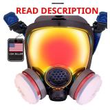PD-100 Inferno Red Mirrored Full Face Respirator