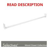 (4) ClosetMaid Selectives Teardrop Rod 30-48in