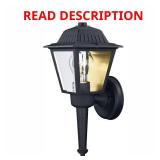 1-Light Black Outdoor Sconce Lantern