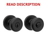 Kwikset Maven Matte Black Keyed Entry Knob