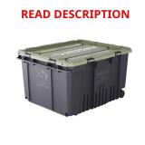 2 x bid 170 Gal Pro Grip Storage Tote   Black/Arm