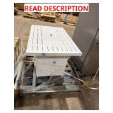 Wicker propane outdoor fire place
