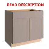 Courtland 36x24 Shaker Cabinet, Sterling Gray has