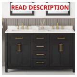 Beaufort 60" Double Sink Vanity Top