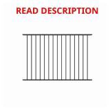 20x bid Dillon 2-Rail Flat Top Fence, Black 4x6