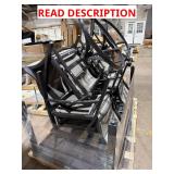 Outdoor patio set with table, 4 chairs, 2 swivels