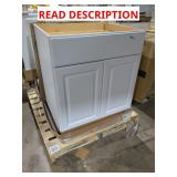 Skid Lot: Base Cabinet White & Vanity Damaged