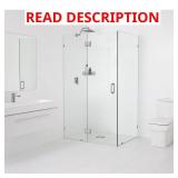Pivot Corner Shower Enclosure, Nickel