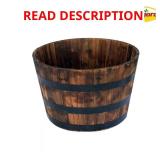 Vigoro 26in Jackson Barrel Planter 4 x bid