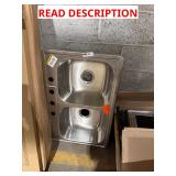 33x21.5 stainless sink