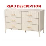Baxton Studio Primrose Mid-Century Ivory Fluted W