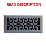 Classic Scroll 4x10 Steel Floor Register Ni