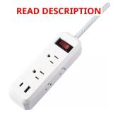 8-in-1 6-Outlet Power Strip with 2 USB ports