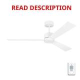 Rozzen 52" White Ceiling Fan with DC motor